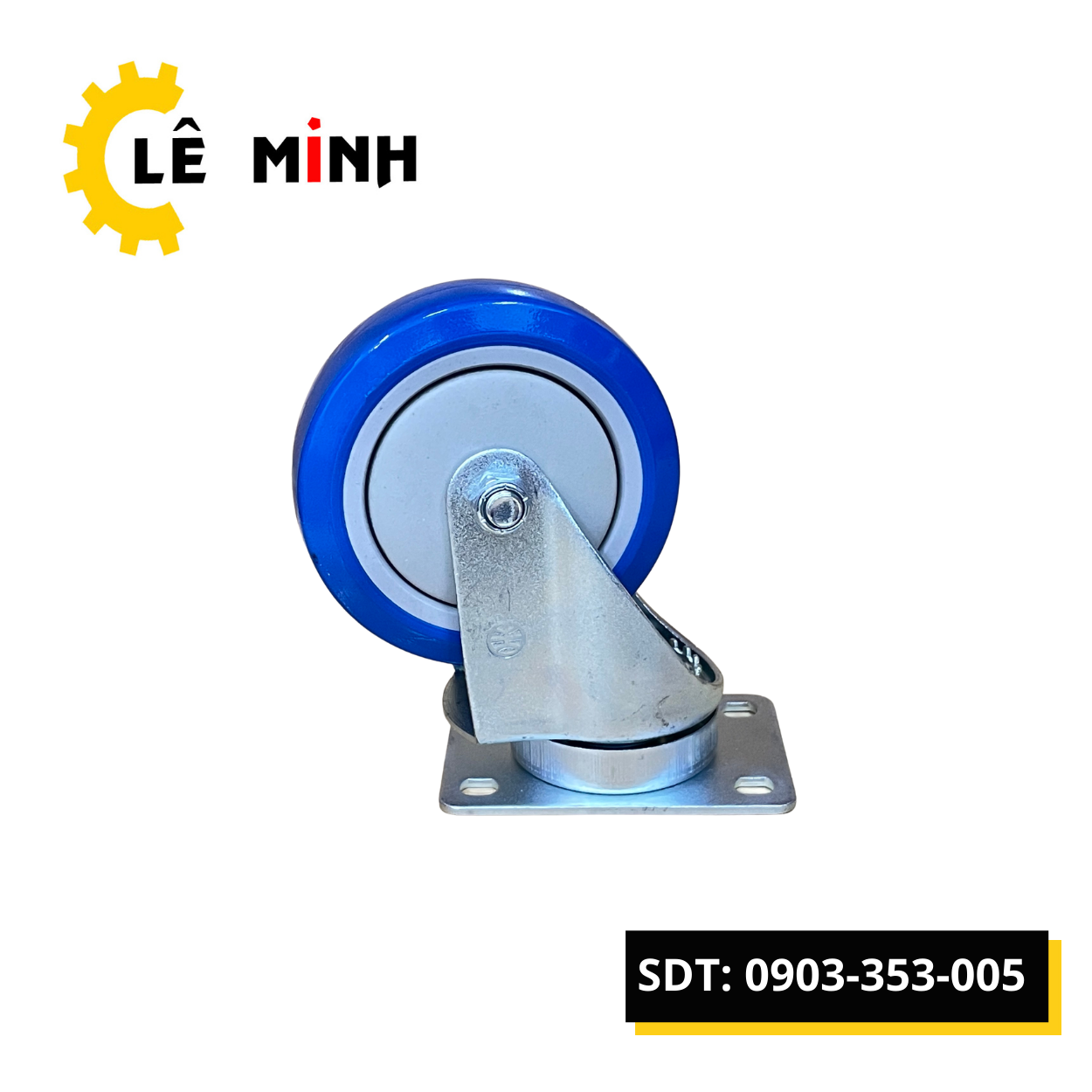 bánh xoay PU xanh chống ôn